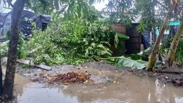 Una de las zonas afectadas por las inundaciones.