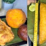 Buena fritura y la empanada más grande que está causando sensación en Cali: mide 25 cm