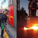 Incendian cine en el centro de Bogotá durante protestas contra la violencia hacia la mujer