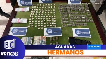 Desmantelan red de microtráfico en Aguadas: incautan drogas y capturan a dos hermanos con amplio prontuario