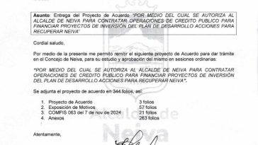 Endeudamiento por $80 mil millones, el dilema de Neiva