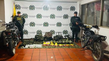 Hombres armados abandonaron material de intendencia en La Argentina, Huila