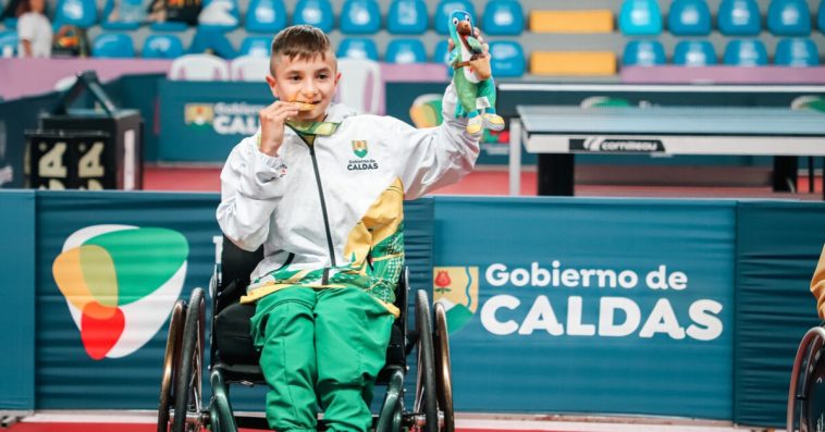 Juan Esteban García consigue la primera medalla paralímpica para Caldas en los Juegos Nacionales Juveniles