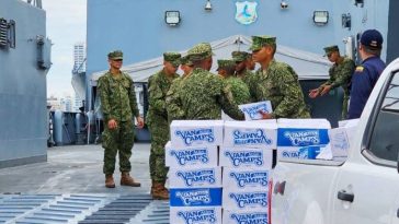 Zarpó el ARC Golfo de Urabá desde Cartagena para la alta guajira que llegará el fin de semana con las toneladas de alimentos.