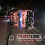 Nuevo accidente de autobús en la vía del Cusiana. La carretera supuestamente tiene cierre total