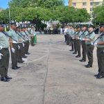 En varias partes de La Guajira se conmemoró los 133 años de la Policía Nacional. En la imagen la actividad realizada en Riohacha.