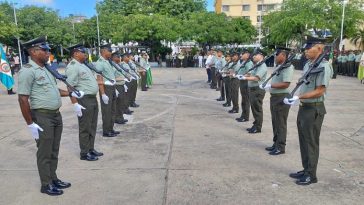 En varias partes de La Guajira se conmemoró los 133 años de la Policía Nacional. En la imagen la actividad realizada en Riohacha.