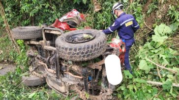 Un campero rodó 1.500 metros por una ladera del municipio de San José