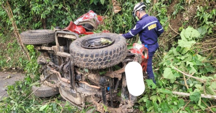 Un campero rodó 1.500 metros por una ladera del municipio de San José