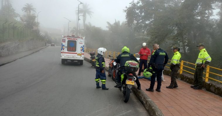 Un motociclista se accidentó en Bellas Artes