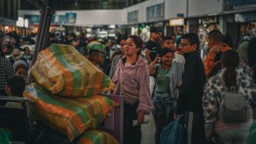 Pasajeros en el Terminal de Transporte de Bogotá