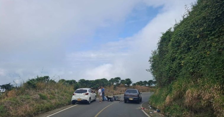 Accidente de tránsito en la vía San José – Risaralda deja un motociclista herido