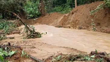 Avalancha en el sector El Hondito, corregimiento de Santa Rosa, en Policarpa, dejó varias casas afectadas y árboles caídos