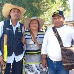 Dailer Medina, Erika Martínez y Alberto Armenta líderes de los cabildos Zenu del Cesar y La Guajira.