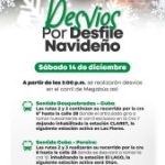 Cambios en el carril del Megabús de Pereira por los desfiles navideños