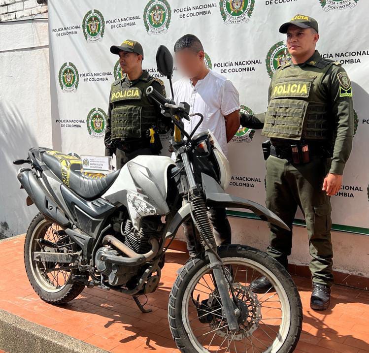 Capturado ‘Pachito’ en Neiva por movilizarse en una motocicleta hurtada