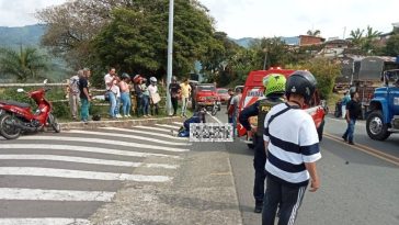 Choque de dos motos en Anserma dejó dos lesionados