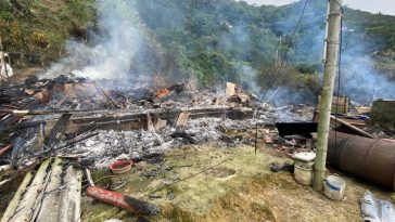 En una finca de la vereda La Argelia se registró un incendio estructural