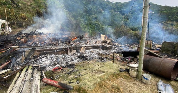 En una finca de la vereda La Argelia se registró un incendio estructural