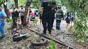 Falla mecánica generó volcamiento de un bus en Neiva