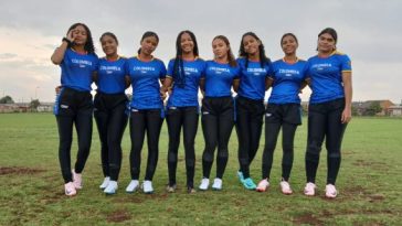 Jóvenes de la Liga de Rugby, quienes se consagraron campeonas en la competencia de Intercambio Deportivo por la Paz.