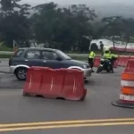 Intenso tráfico sobre la doble calzada entre Bogotá y Fusagasugá, Cundinamarca