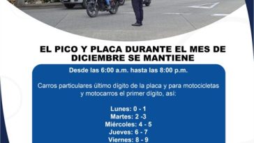 Medida de Pico y Placa en Pereira se mantiene sin modificaciones