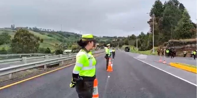 Controles de la Policía en las vías de Nariño