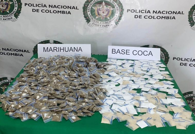 Policía halló más de mil dosis  de base de coca y marihuana