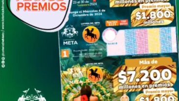 Primer sorteo del nuevo Plan de Premios de la Lotería del Meta se realizará este miércoles 4 de diciembre