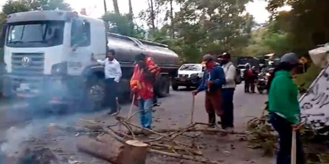 Protesta en Rosas, Cauca: paso intermitente en la vía Panamericana