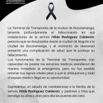 Se conoce identidad de la mujer que falleció en terminal de transporte La adulta mayor fue identificada como Hilda Rodríguez Calderón.