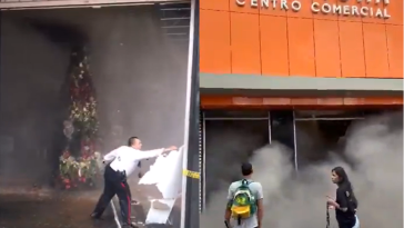 Además del incendio al centro comercial, encapuchados atentaron contra el Metroplús