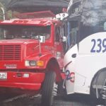 11 lesionados dejó choque de bus y camión en la vía Manizales – Bogotá