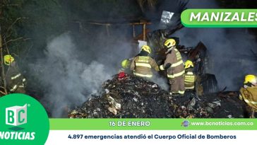 4.897 emergencias atendió el Cuerpo Oficial de Bomberos de Manizales en el 2024