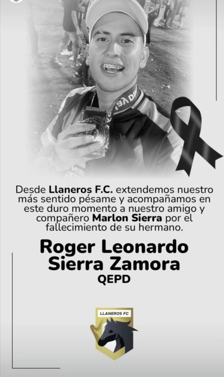 Asesinan a hermano de futbolista de Llaneros FC Asesinan a hermano de jugador de Llaneros FC cuando defendía a una mujer de robo.