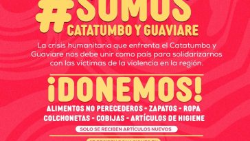 Así puede donar suministros básicos a las víctimas de la crisis humanitaria en Catatumbo y Guaviare desde Bogotá