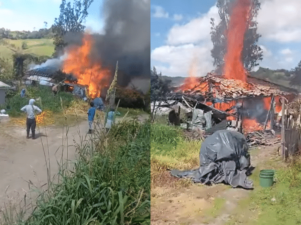 Ayuda solidaria para la familia que perdió su casa tras devastador incendio en Catambuco, Pasto