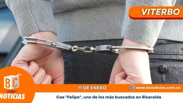 Cae «Felipe», uno de los más buscados en Risaralda: Operativo exitoso en Viterbo