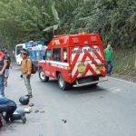 Choque de moto y furgón en la Troncal de Occidente dejó un lesionado