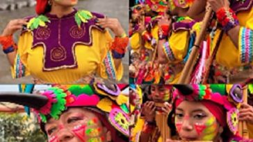 Danzantes de Cerrillo colectivo coreográfico en carnaval de Pasto.