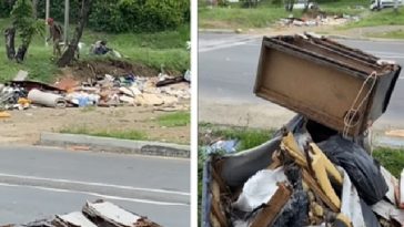 Tirados de basura y escombros en Cali.