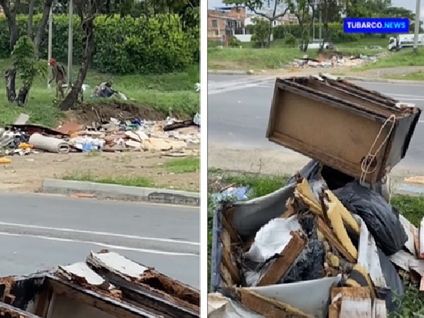 Tirados de basura y escombros en Cali.