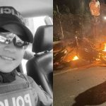 Duvan, el patrullero que murió en medio de persecución en Caloto (Cauca), y moto en la que se movilizaba terminó en llamas: su compañero se salvó