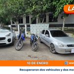 En La Dorada recuperaron dos vehículos y dos motos que aparecían como robados