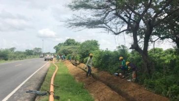 Trabajos de masificación de gas natural.