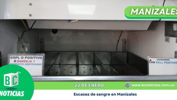 Hemocentro del Café reporta escasez de sangre en Manizales