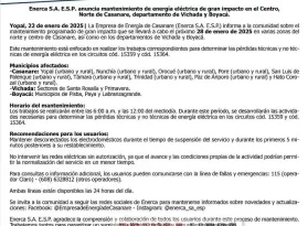 Hoy y el jueves cortes de energía eléctrica programados en Casanare