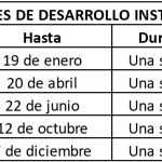 Actividades de desarrollo institucional