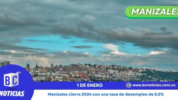 Manizales cierra 2024 con una tasa de desempleo de 8,5%